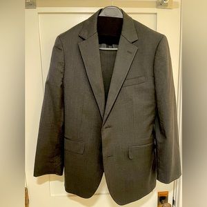 Bonobos slim fit stretch wool “jetsetter” charcoal suit.